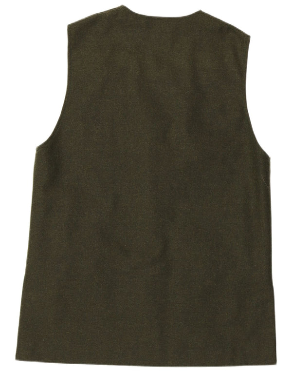 VINTAGE Γυναικείο Gilet UK 16 Large Khaki