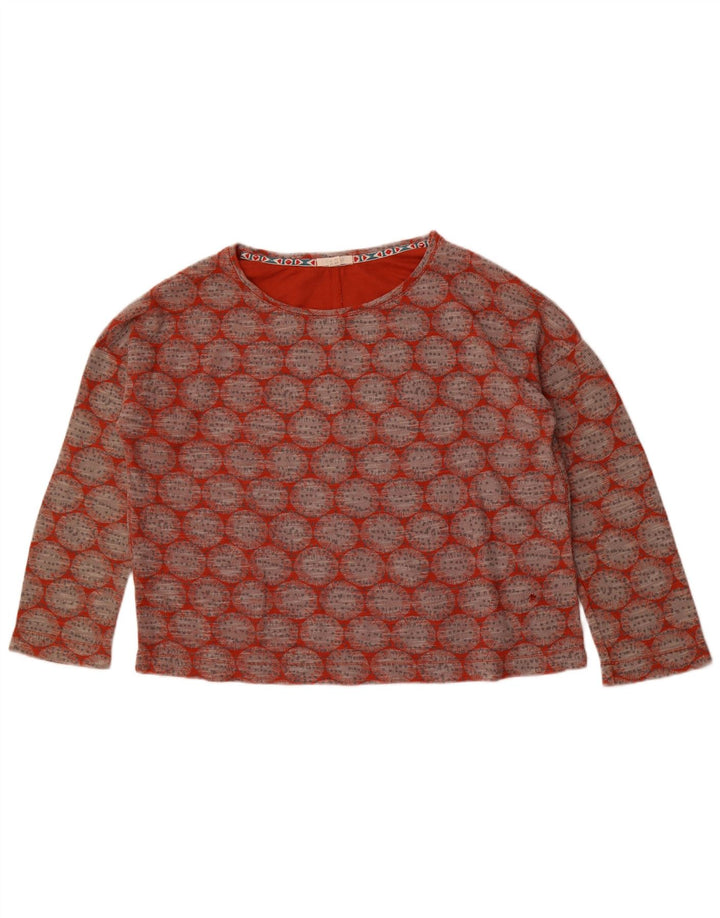 White Stuff Γυναικείο Crop Μακρυμάνικο UK 12 Medium Red Geometric