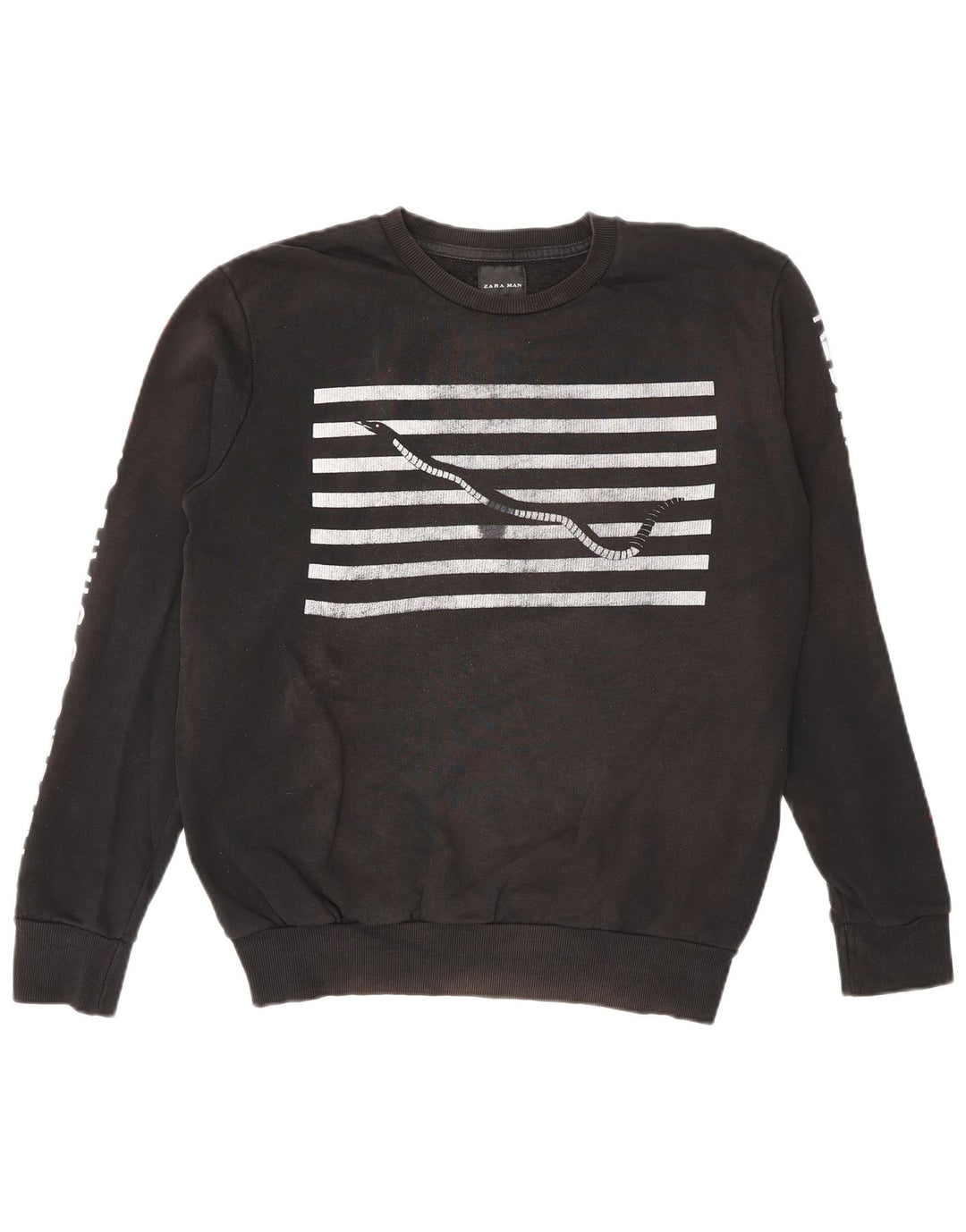 Ανδρικό γραφικό φούτερ Zara Jumper Small Black