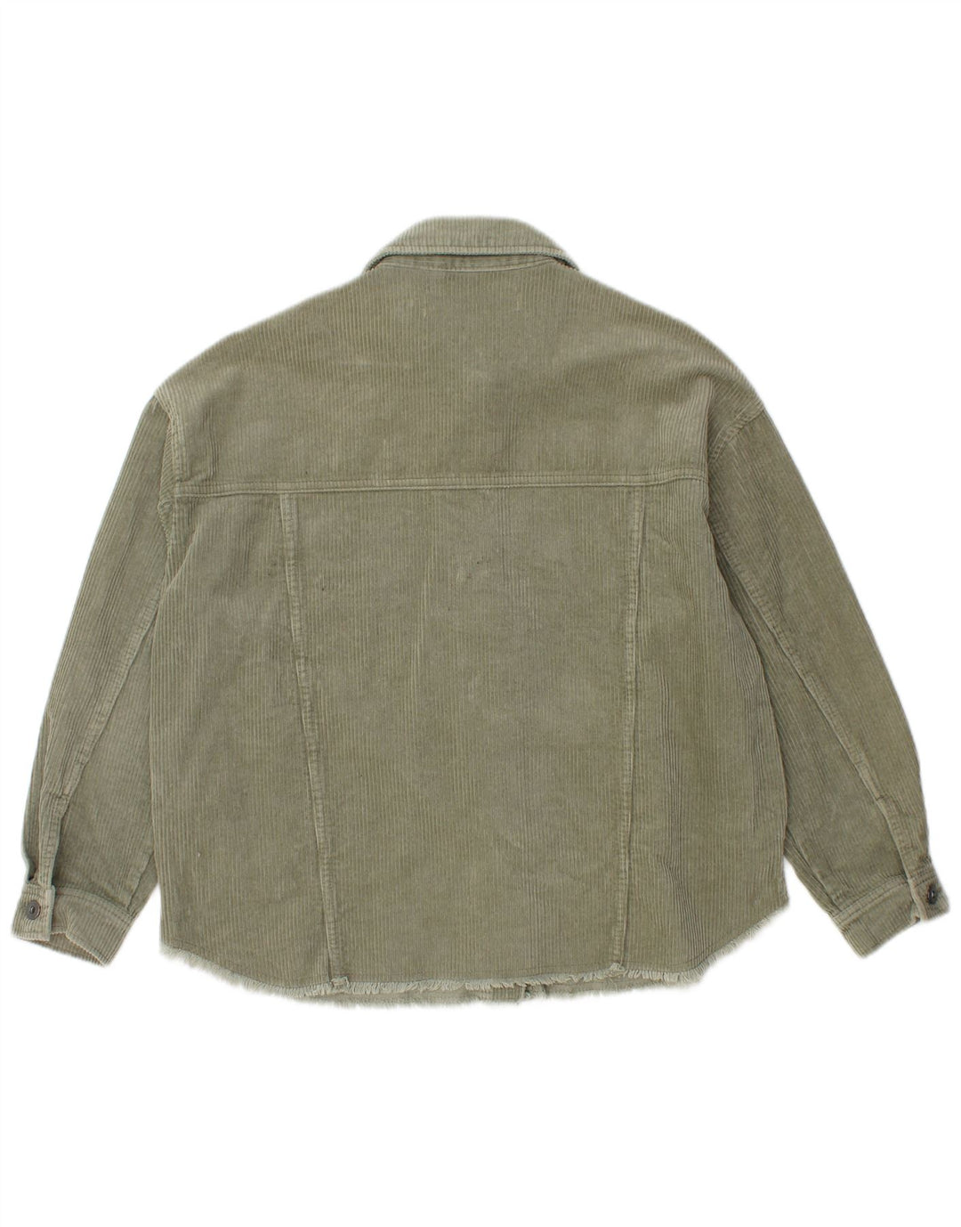 Γυναικείο πουκάμισο ZARA Loose Fit Κοτλέ πουκάμισο UK 6 XS Πράσινο βαμβακερό