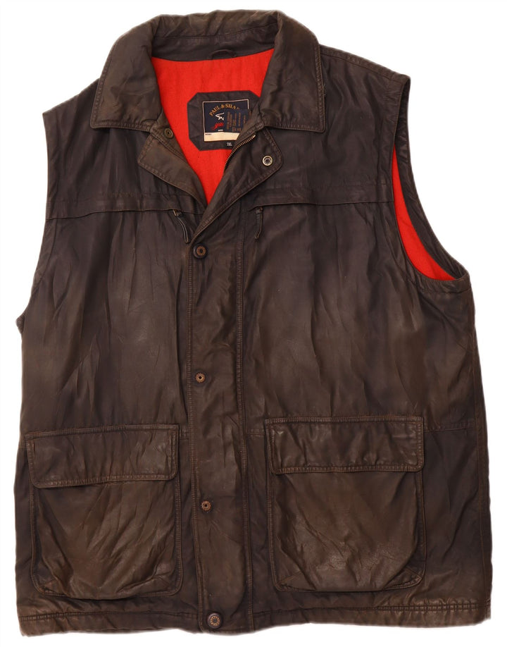 Paul & Shark Ανδρικό κέρινο βαμβακερό μπουφάν UK 46 3XL Μαύρο πολυεστέρα