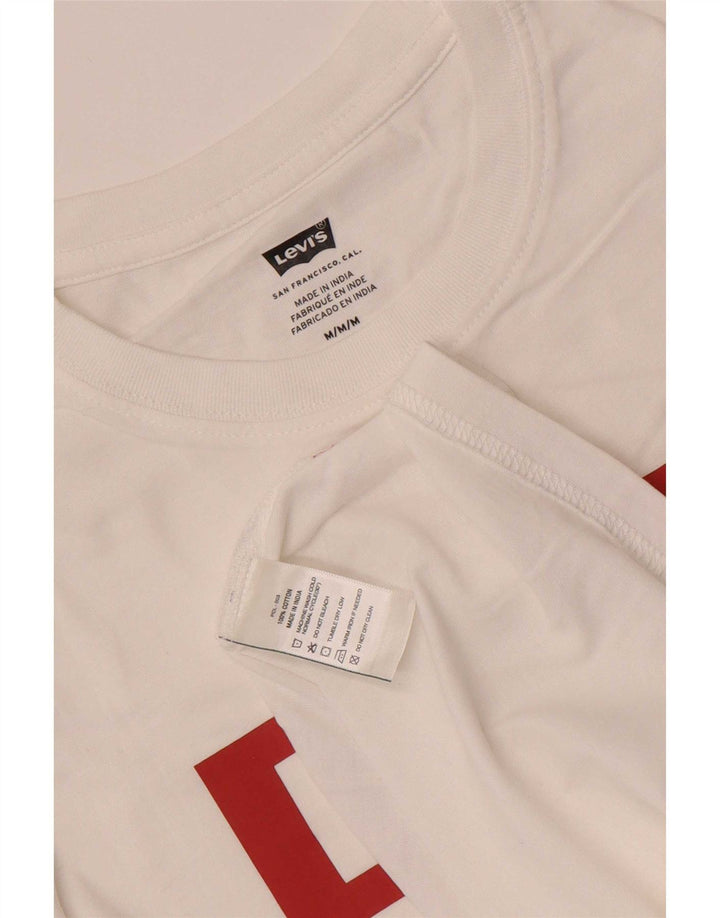 Ανδρικό γραφικό T-Shirt Levi's Top Μεσαίο λευκό βαμβακερό