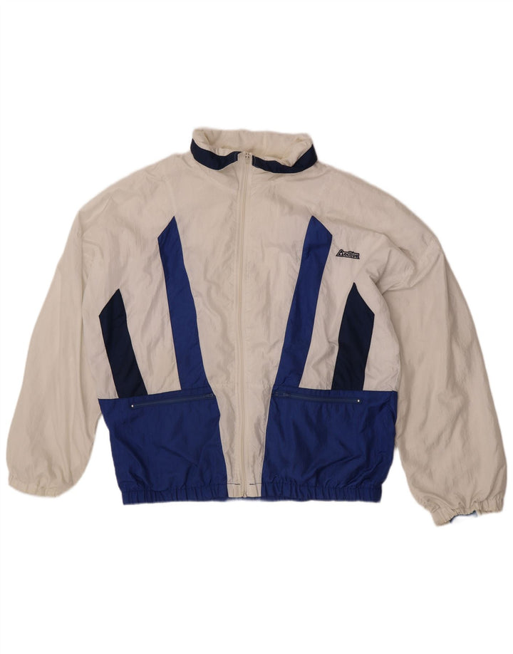 Ανδρική αθλητική φόρμα Active Loose Fit Top Jacket Large White Colourblock