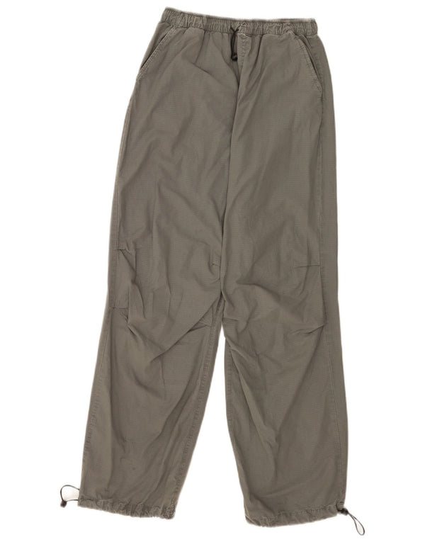 Zara γυναικείο φαρδύ παντελόνι casual EU 34 2XS W24 L30 Grey Check Cotton