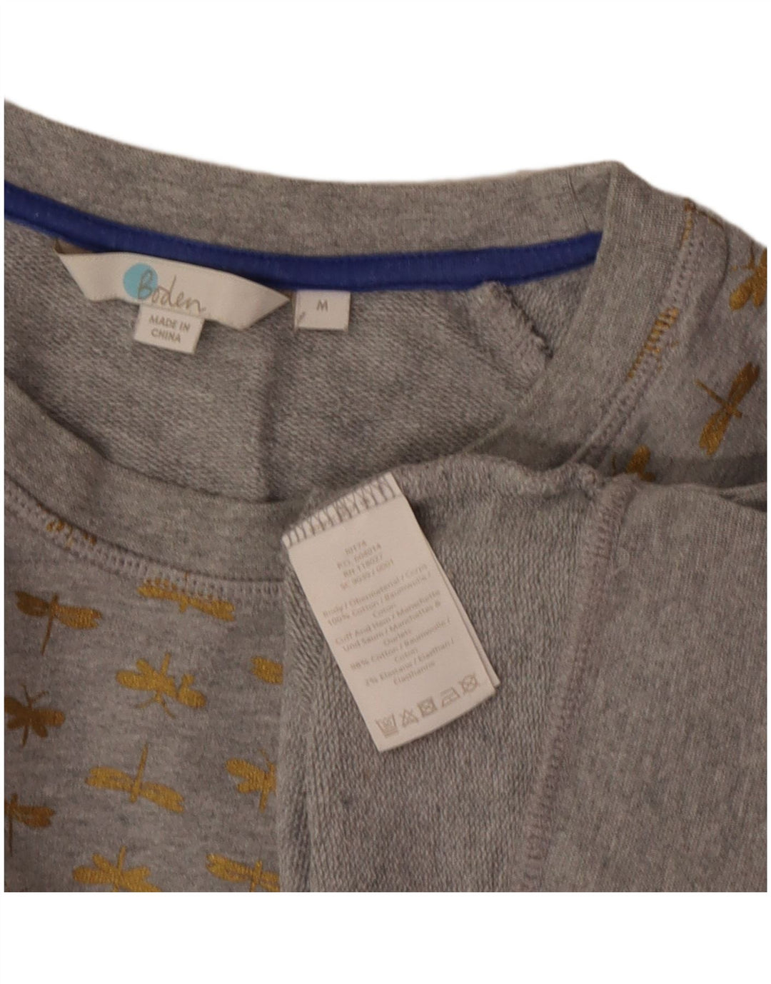 Γυναικείο φούτερ με αφηρημένο σχέδιο Boden Jumper UK 14 Μεσαίο γκρι βαμβακερό
