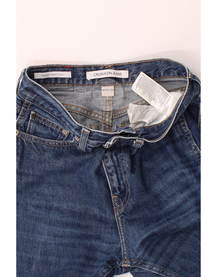 CALVIN KLEIN Womens Straight Jeans W24 L30 Blue Cotton Vintage Calvin Klein and Second-Hand Calvin Klein from Messina Hembry 