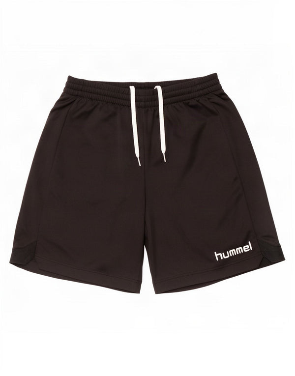 Ανδρικό γραφικό αθλητικό σορτς Hummel από μεσαίο μαύρο πολυεστέρα