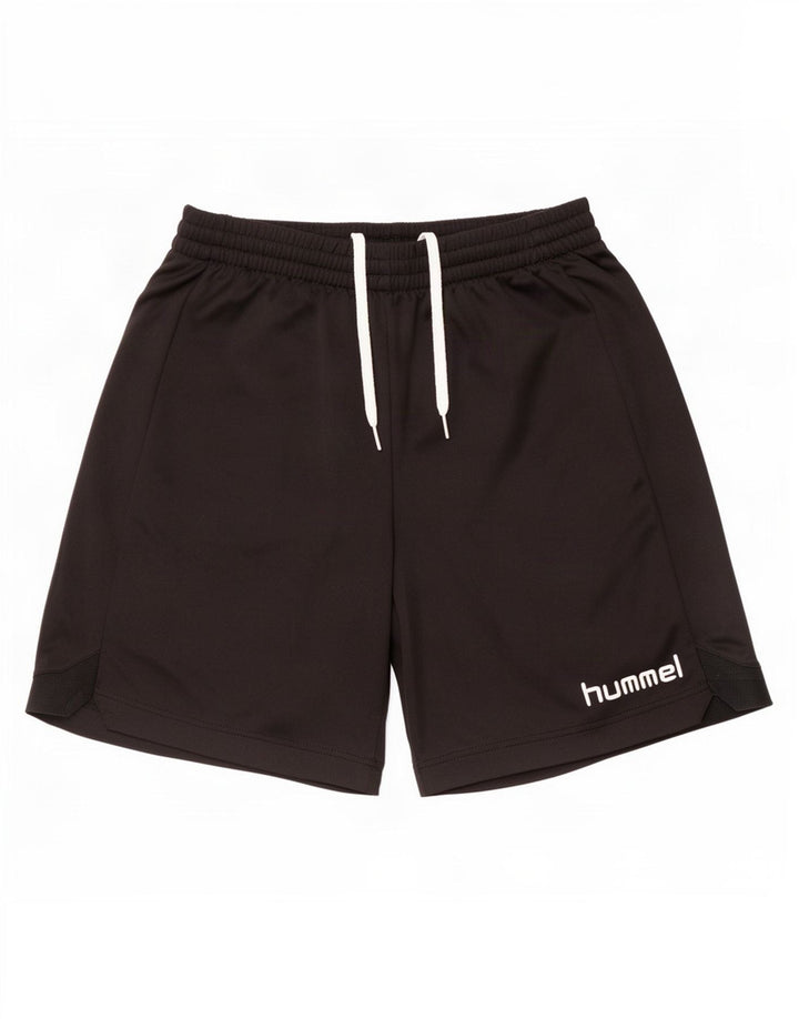 Ανδρικό γραφικό αθλητικό σορτς Hummel από μεσαίο μαύρο πολυεστέρα