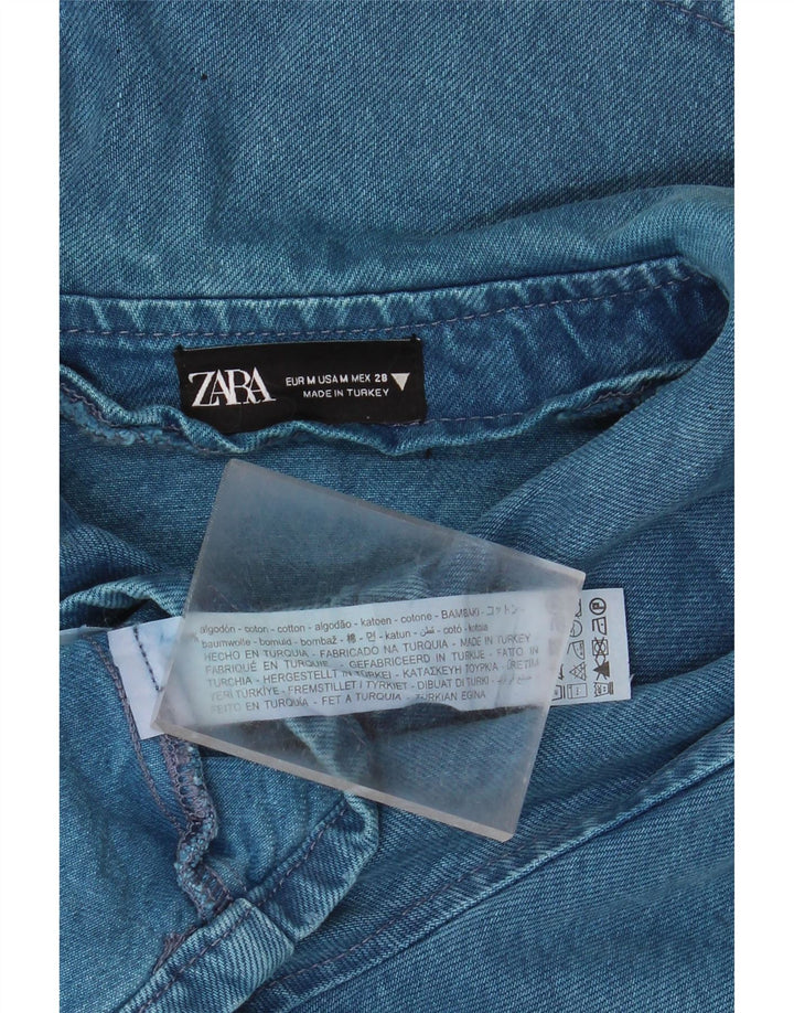 Zara Γυναικείο Τζιν Μπουφάν UK 14 Medium Blue Cotton
