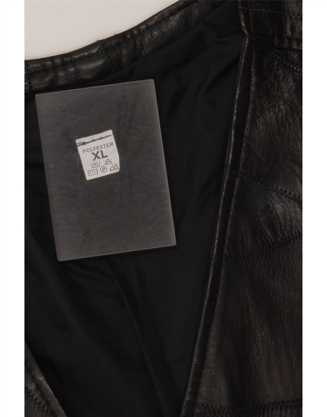 VINTAGE Ανδρικό Δερμάτινο Γιλέκο XL Μαύρο