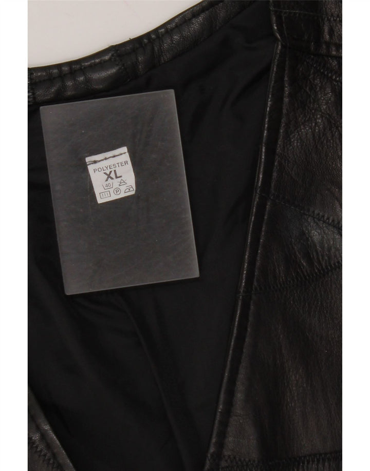 VINTAGE Ανδρικό Δερμάτινο Γιλέκο XL Μαύρο