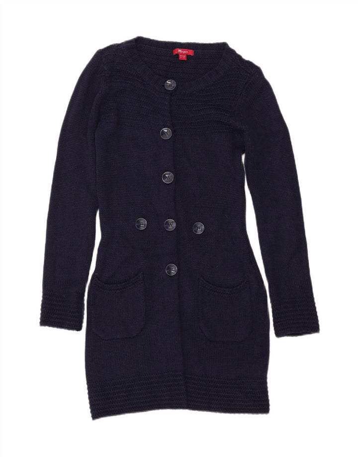 Γυναικείο πουλόβερ MONSOON Longline Cardigan UK 8 Small Navy Blue Acrylic