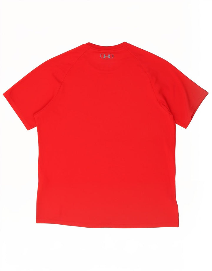 Under Armour Ανδρικό T-Shirt Top μεγάλο κόκκινο πολυεστερικό αθλητικό