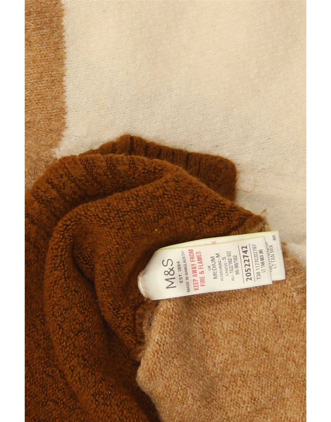 Marks & Spencer Γυναικείο πουλόβερ με λαιμόκοψη UK 12 Medium Brown