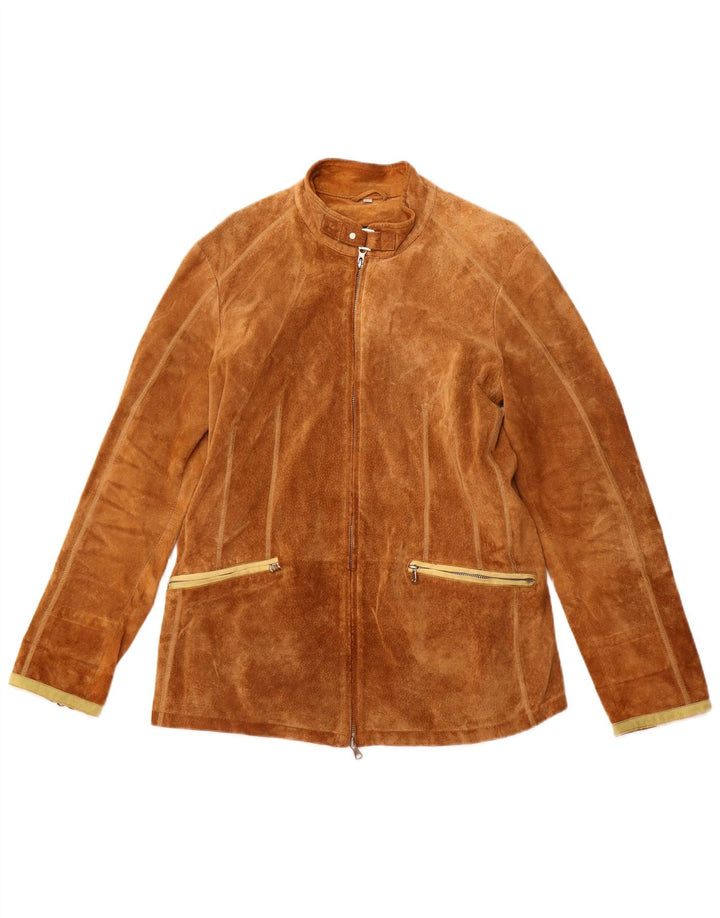 Γυναικείο Suede Jacket VINTAGE IT 50 XL Beige Leather