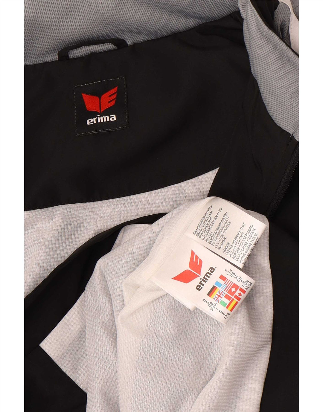 Ανδρική φόρμα Erima Top Jacket UK 38/40 Medium Black Colorblock Polyester