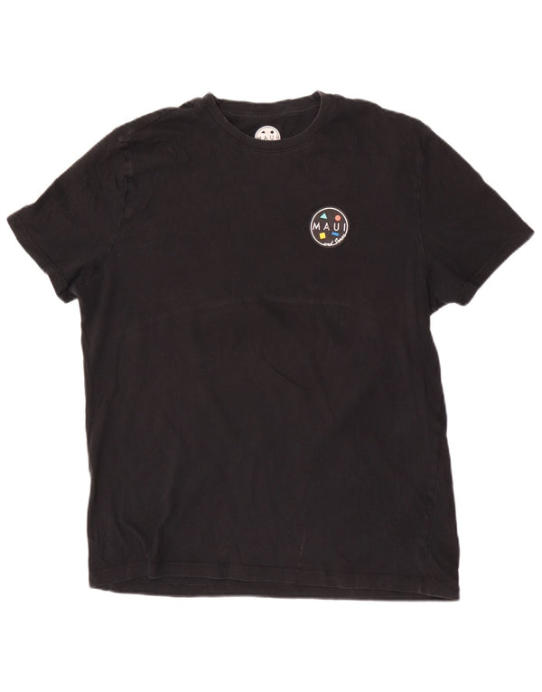 Maui and Sons Ανδρικό γραφικό T-Shirt Top Large Μαύρο