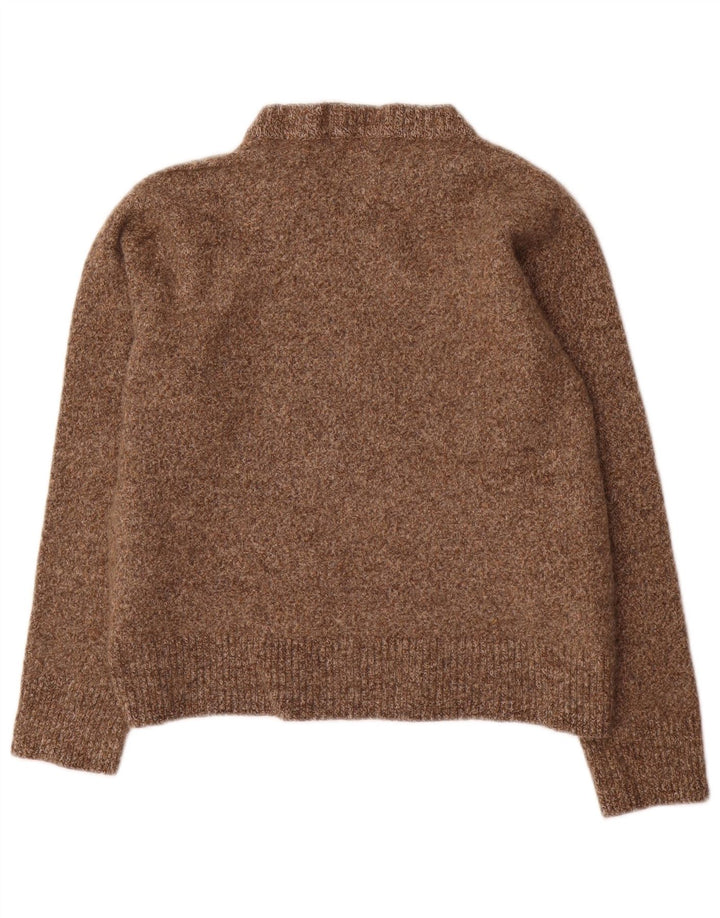 J. CREW Γυναικείο Crop Boat Neck Jumper πουλόβερ UK 20 2XL Brown Flecked