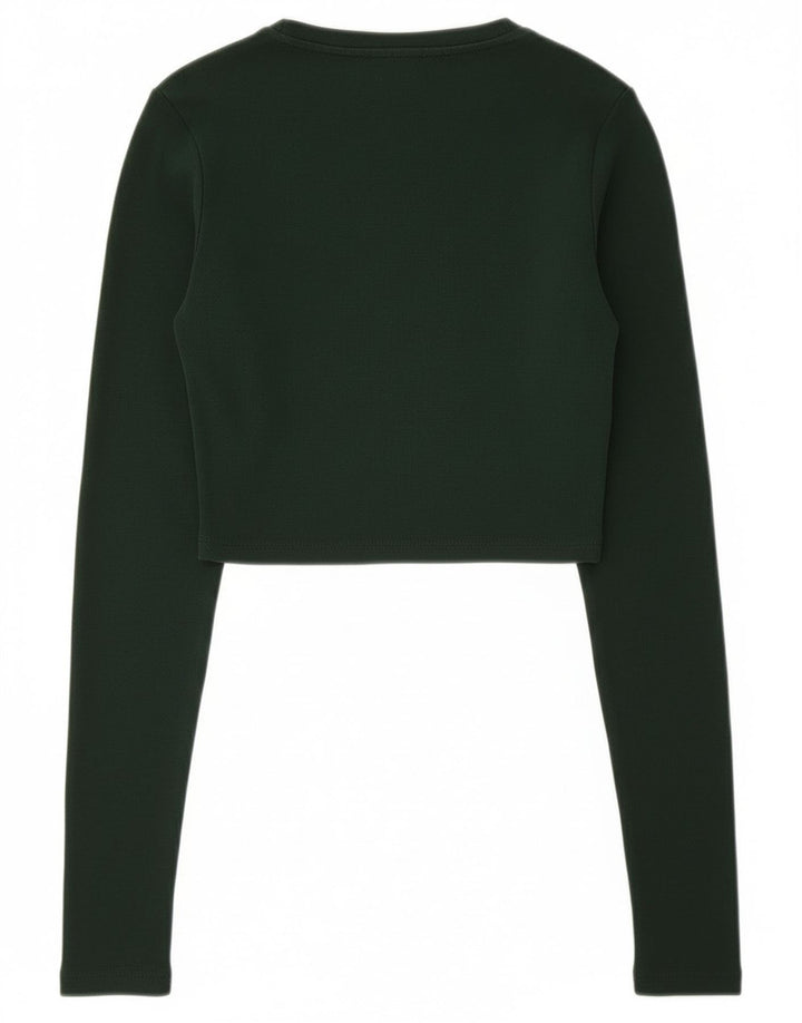 Zara Γυναικείο μακρυμάνικο μπλουζάκι UK 12 Medium Green