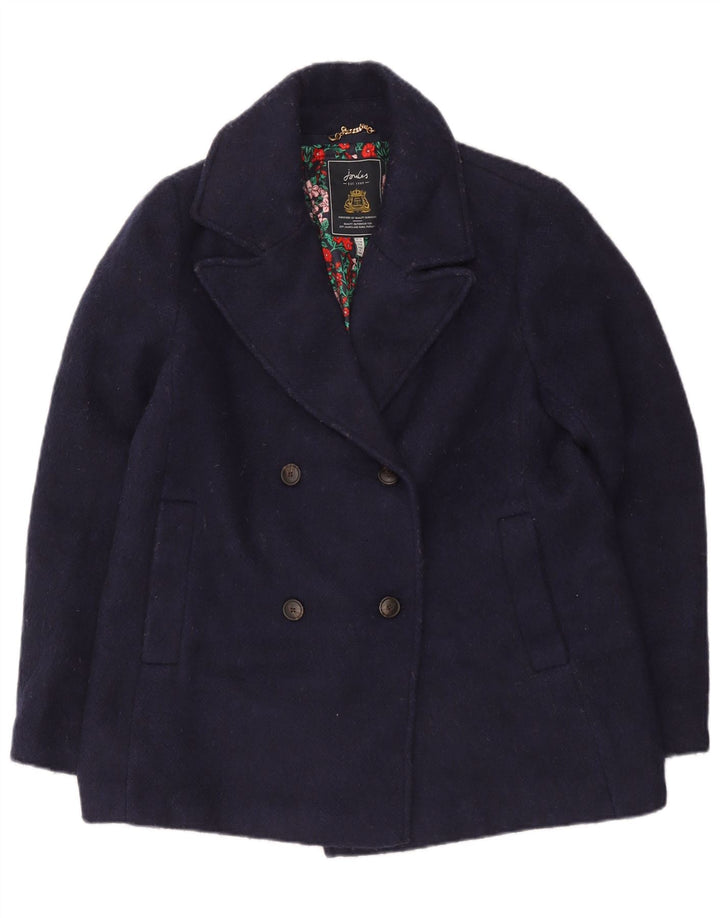 Joules Γυναικείο παλτό μπιζελιού UK 12 Medium Navy Blue Polyester