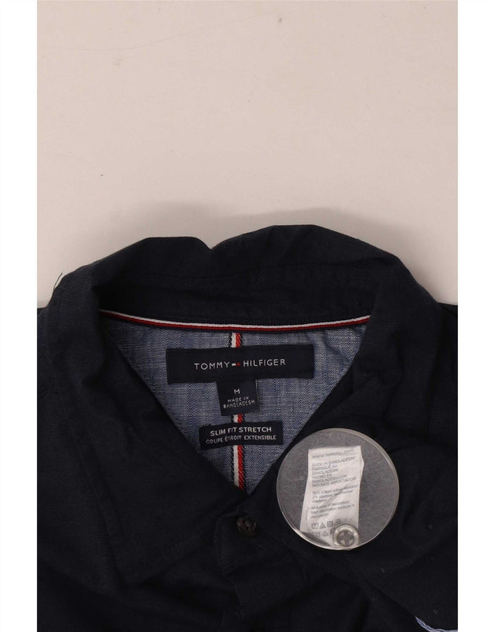 Ανδρικό πουκάμισο Tommy Hilfiger Slim Fit Βαμβακερό μεσαίο μπλε ναυτικό