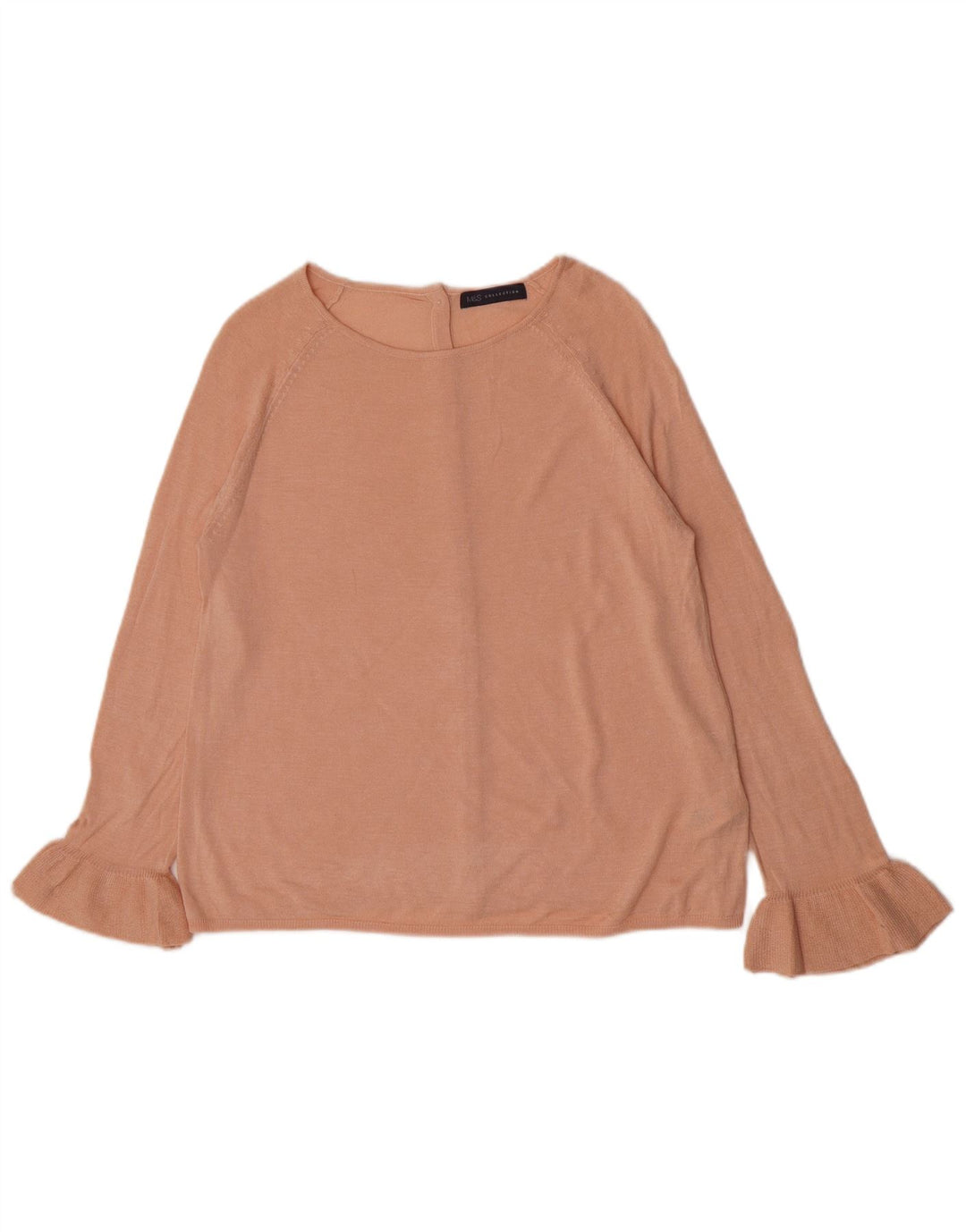 Marks & Spencer Γυναικείο πουλόβερ με λαιμόκαυστο UK 12 Medium Pink Acrylic