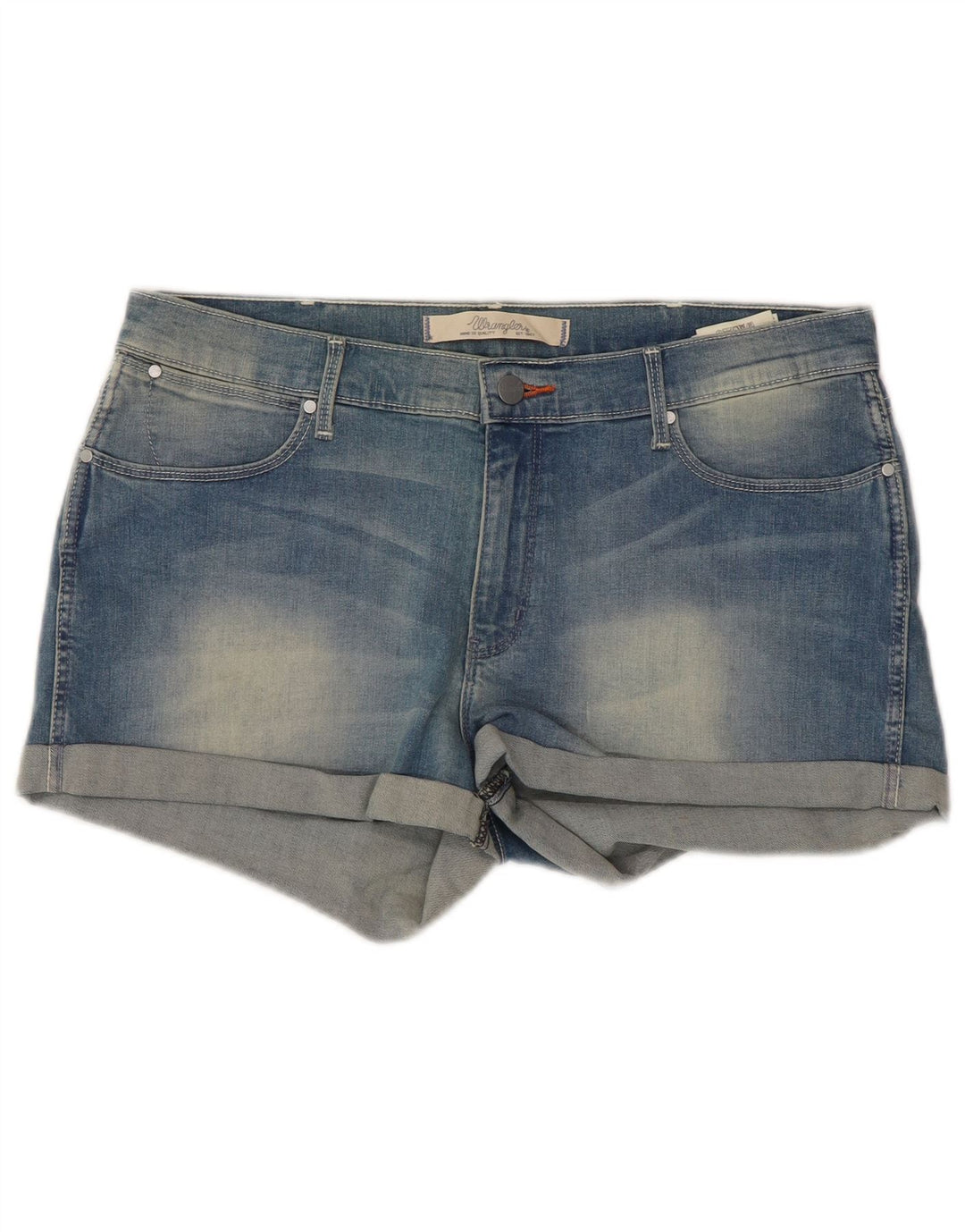 Γυναικείο τζιν σορτς Wrangler W32 μεγάλο μπλε βαμβακερό