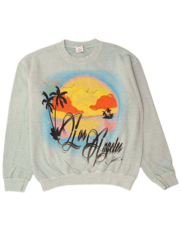 URBAN OUTFITTERS Ανδρικό φούτερ με γραφικά Loose Fit Jumper XS Blue