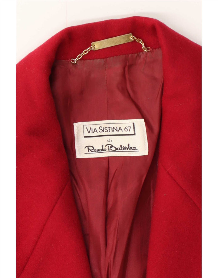 Renato Balestra Γυναικείο σακάκι 2 κουμπιών UK 10 Small Red