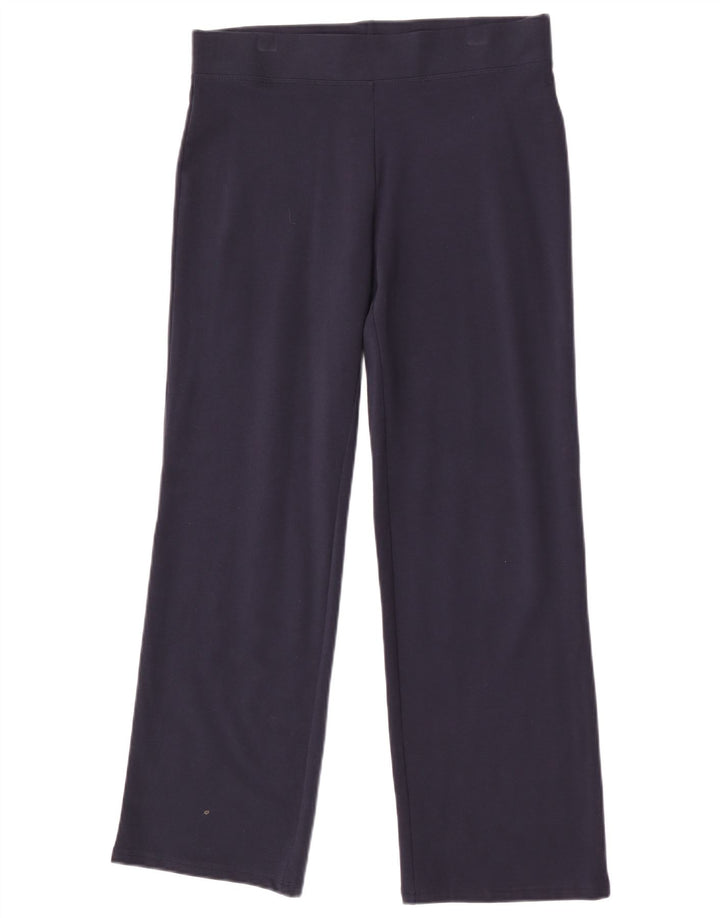 Marks & Spencer Γυναικεία φόρμα παντελόνια UK 12 Medium Navy Blue Cotton