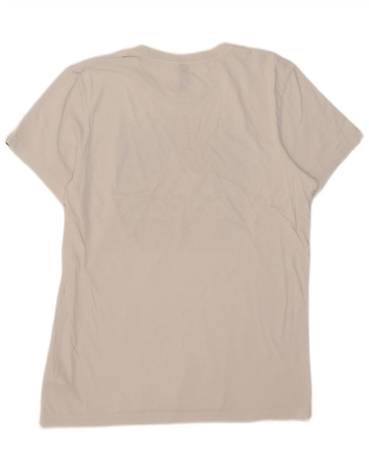 Ανδρικό γραφικό T-Shirt Adidas Top από μεσαίο λευκό βαμβακερό