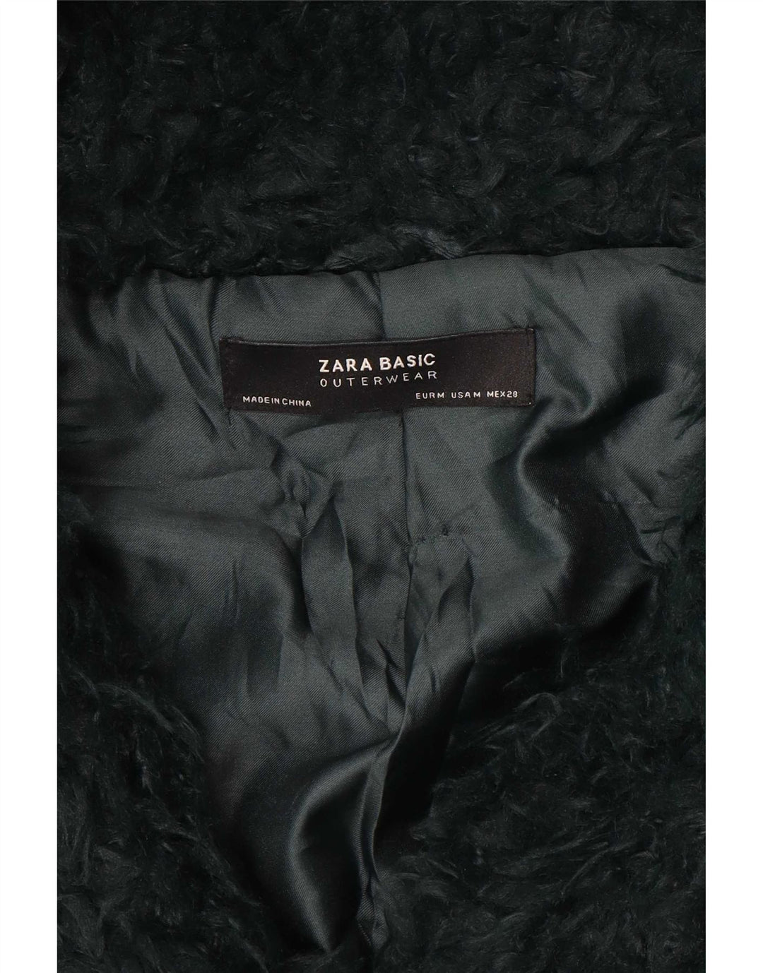 Zara Γυναικείο παλτό με κουκούλα UK 14 Medium Green