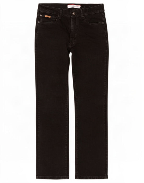 Πόλο Ασν. Ανδρικό τζιν ίσιο Relaxed Fit W33 L30 μαύρο βαμβακερό