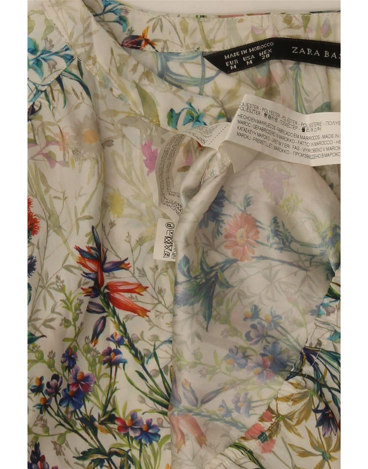 Zara Γυναικεία Μπλούζα Τοπ UK 12 Μεσαίο Πολύχρωμο Floral Πολυεστέρας