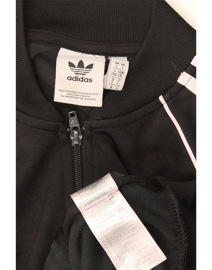 Ανδρική αθλητική φόρμα Adidas Top μπουφάν μεγάλο μαύρο πολυεστέρα