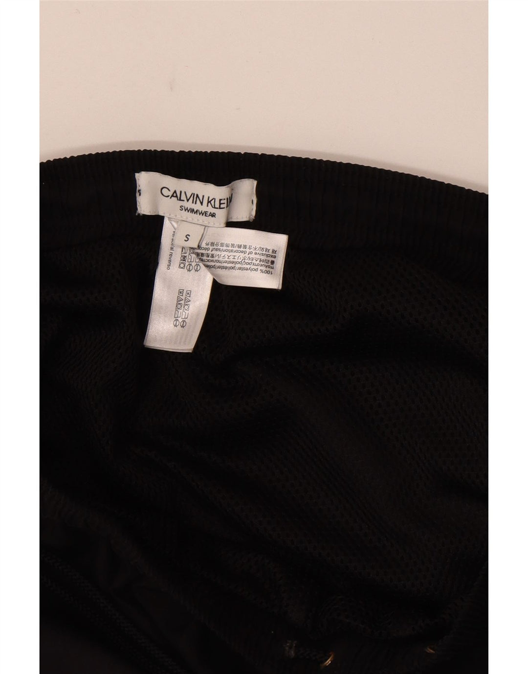 Γραφικό ανδρικό σορτς κολύμβησης Calvin Klein Μικρό μαύρο χρώμα