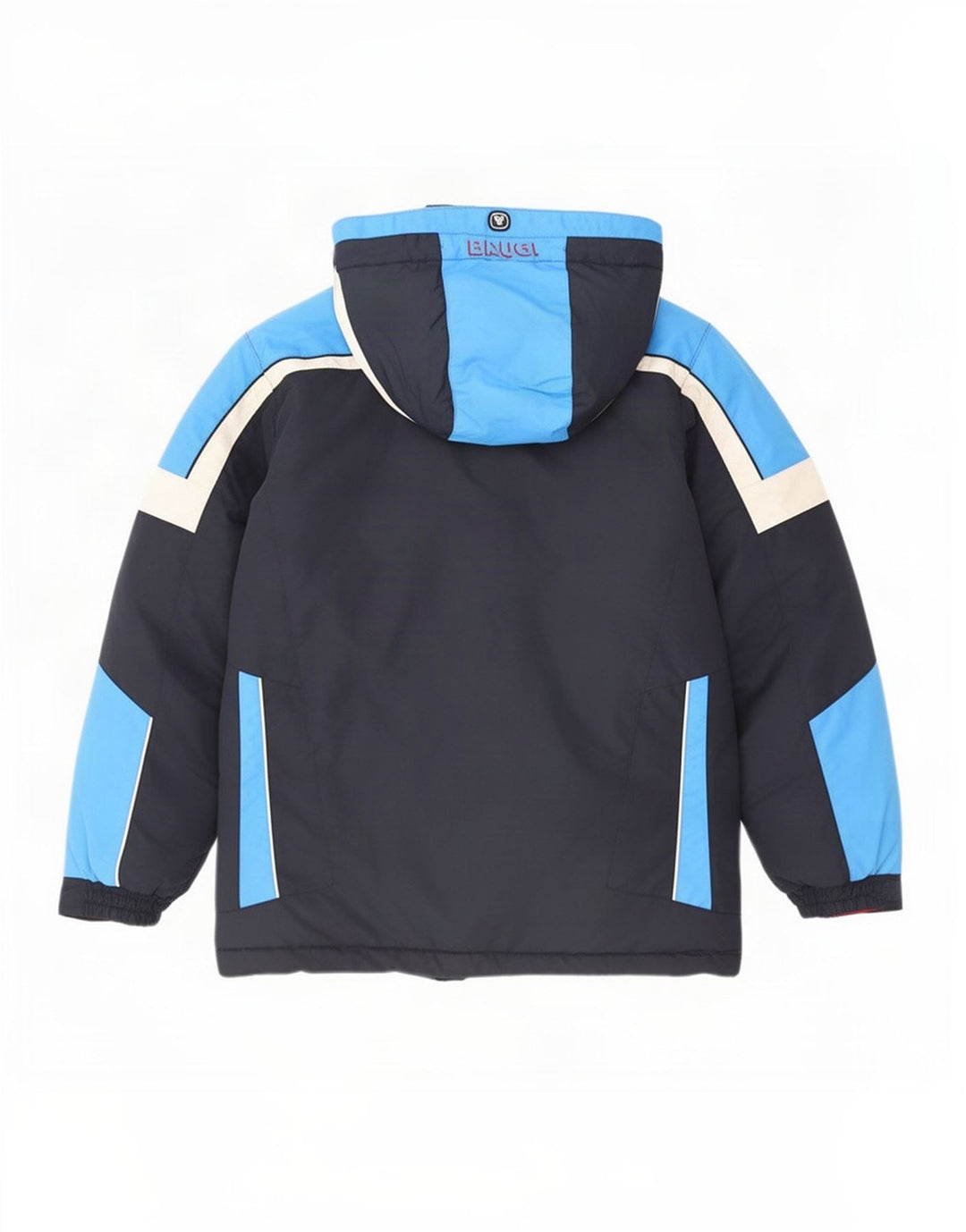 Brugi Boys Hooded Ski Jacket 13-14 Years Navy Blue Colorblock Polyamide