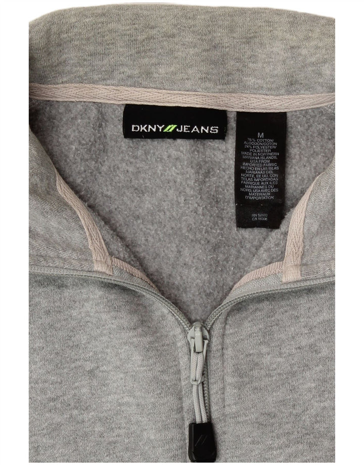 Dkny Ανδρική φόρμα αθλητικής φόρμας με γραφικό τοπ Μπουφάν Μεσαίο Γκρι Βαμβακερό