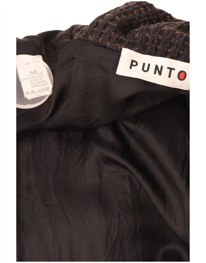 Ανδρικό Ζακέτα με διπλό στήθος VINTAGE IT 56 2XL Καφέ γεωμετρικό