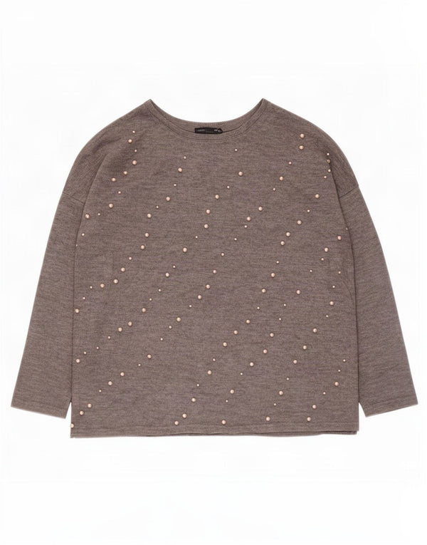 Zara Γυναικείο τοπ μακρυμάνικο UK 14 Medium Grey