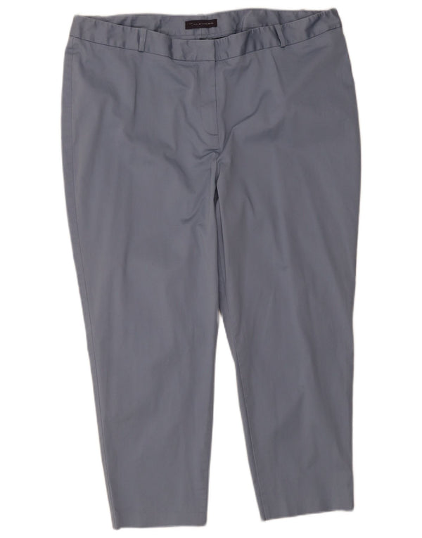 Marks & Spencer Γυναικεία Slim Fit Cropped Παντελόνι UK 22 3XL W40 L25 Blue