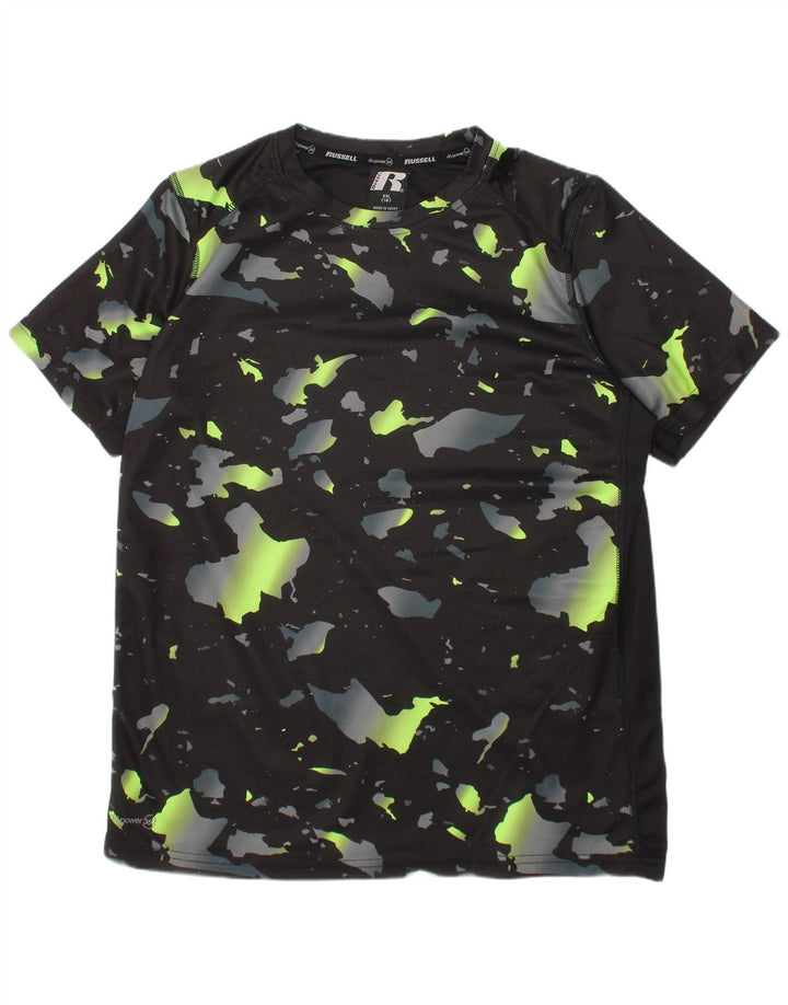 Μπλουζάκι RUSSELL ATHLETIC για αγόρια Dri-Power Top 15-16 ετών 2XL Μαύρο