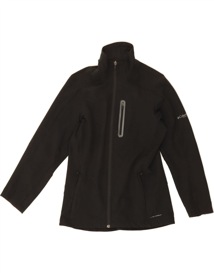 COLUMBIA Womens Titanium Tracksuit Top Jacket UK 14 Medium Black Polyester Vintage Columbia and Second-Hand Columbia from Messina Hembry 