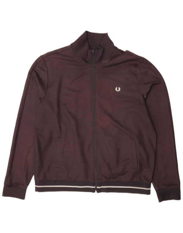 Ανδρική φόρμα Fred Perry Top Jacket 2XL καφέ πολυεστέρας