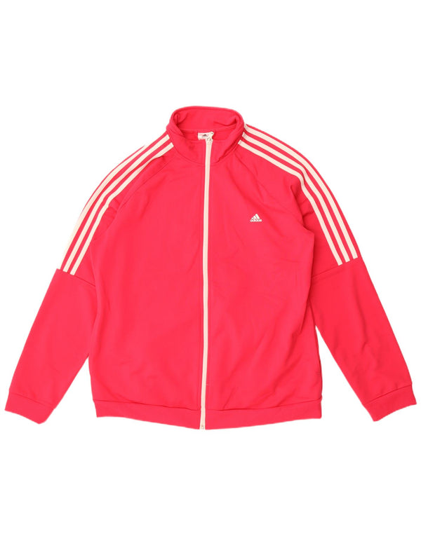 Γυναικεία αθλητική φόρμα Adidas Top Jacket UK 20/22 XL Pink Polyester