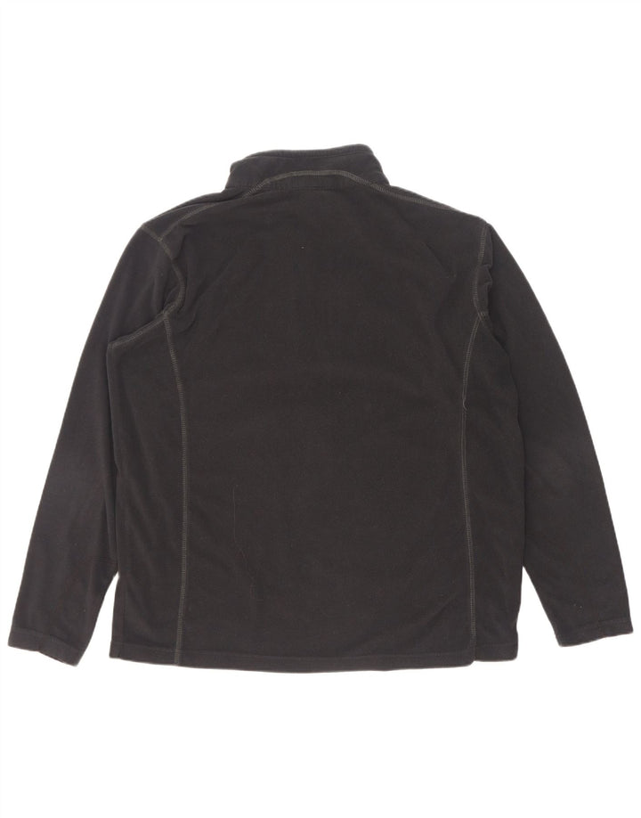 Columbia Ανδρικό φερμουάρ Fleece Jumper Μεγάλος Μαύρος Πολυεστέρας
