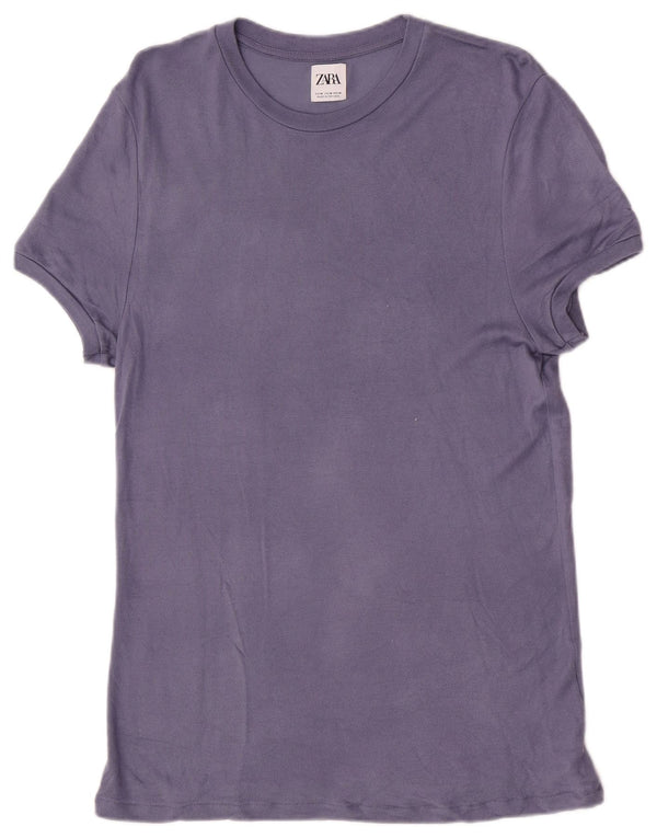 Ανδρικό T-Shirt Zara Top Medium Purple Viscose