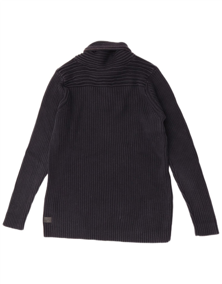 G-Star Ανδρικό πουλόβερ με κουμπιά λαιμόκοψη XL Navy Blue Cotton