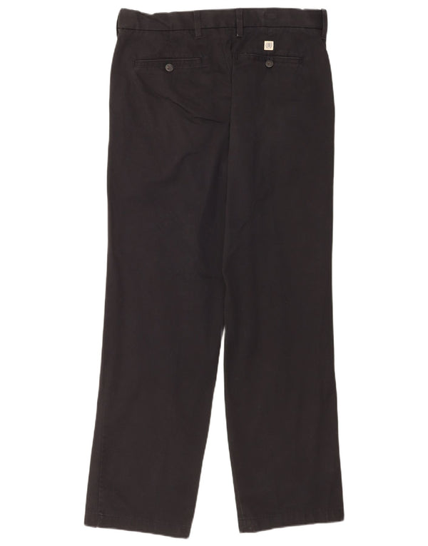 Marks & Spencer Ανδρικό ίσιο παντελόνι Chino W32 L31 Μαύρο βαμβακερό
