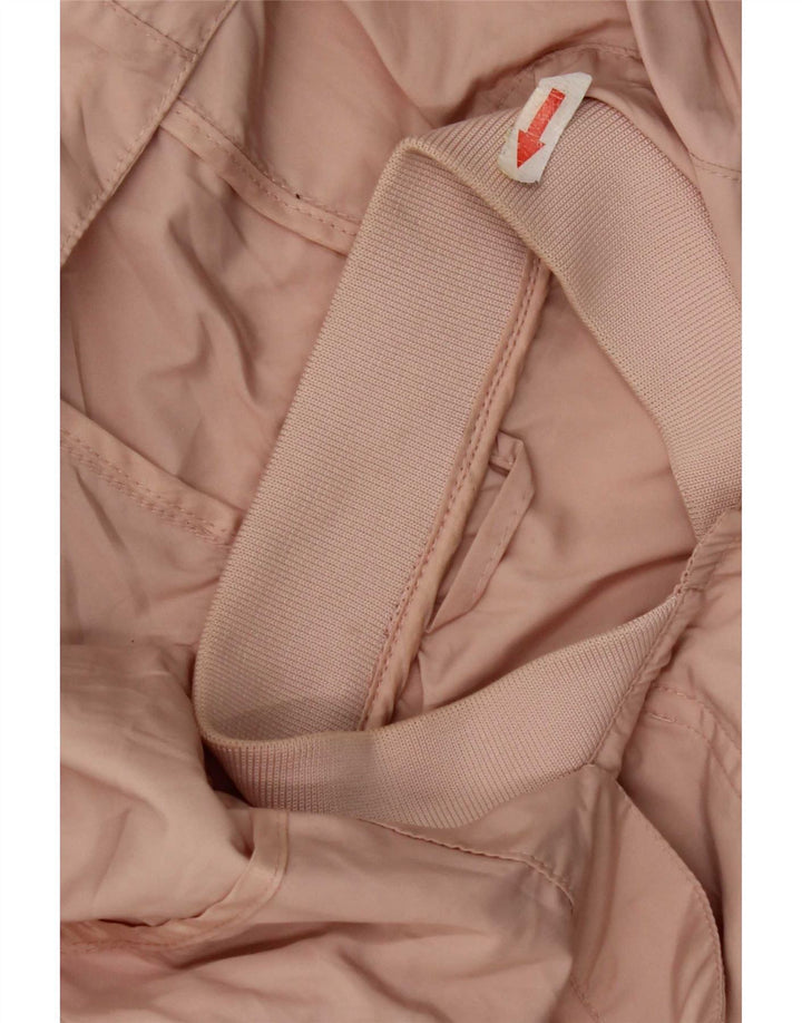 Zara Γυναικείο μπουφάν βροχής με κουκούλα UK 14 Medium Pink Polyester